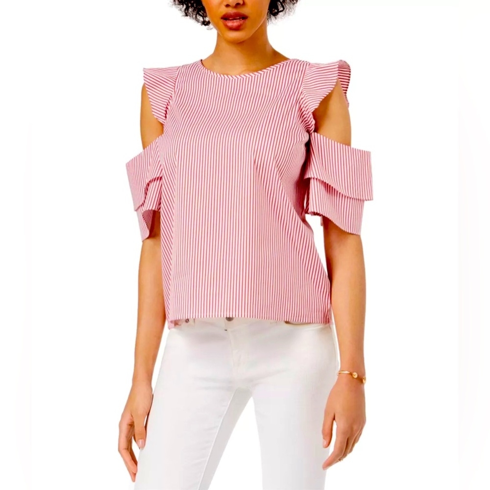Maison Jules cold shoulder blouse size medium